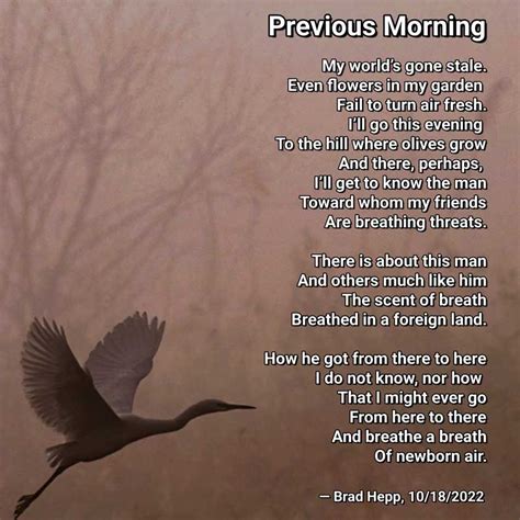 previous morning .
